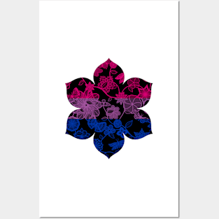 Butterfly Garden, Pride Flag Series - Bisexual Posters and Art